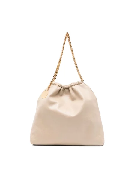 Torebka Stella Mccartney skórzana ze sznurkiem beżowa
