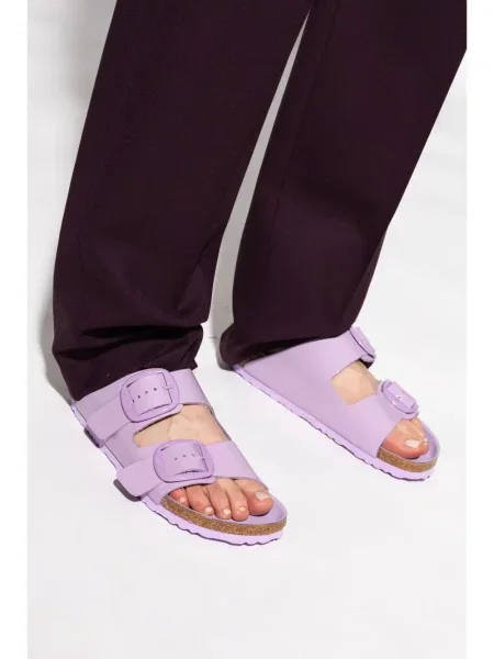 Δερμάτινα σανδάλια Birkenstock μωβ