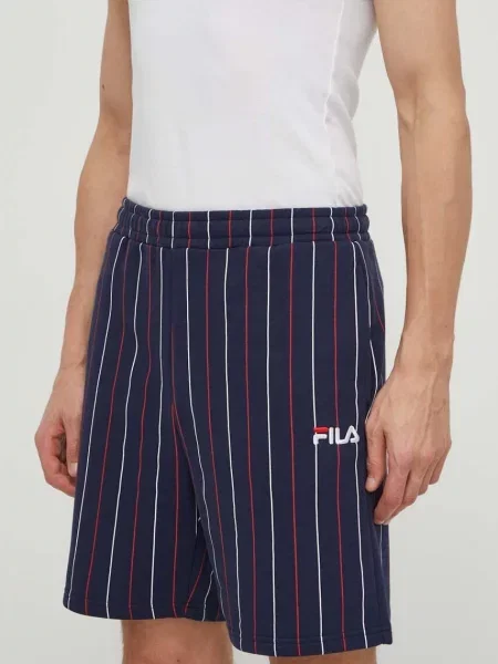 FILA Pantaloni LOBITO bleumarin / roșu alb