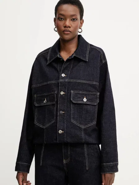 Liviana Conti geacă jeans bleumarin de tranzitie