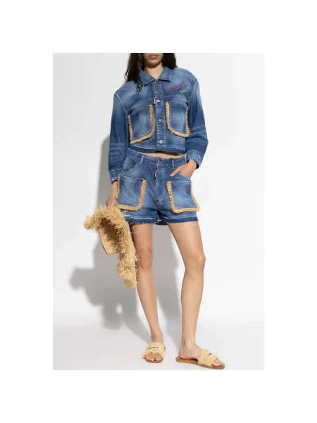 Szorty jeansowe Dsquared2 niebieskie