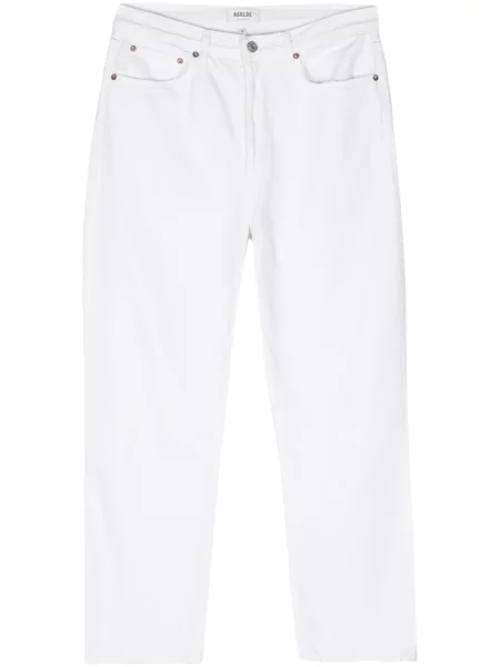 Blugi drepți Agolde alb