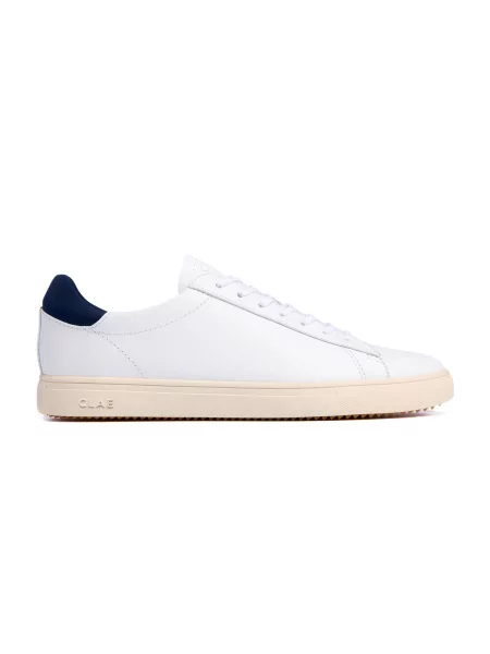 Clae Bradley White Leather Mężczyźni Buty sportowe Clae Size: biały