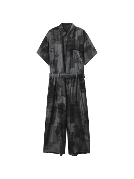 Salopetă Y's cu imagine gri