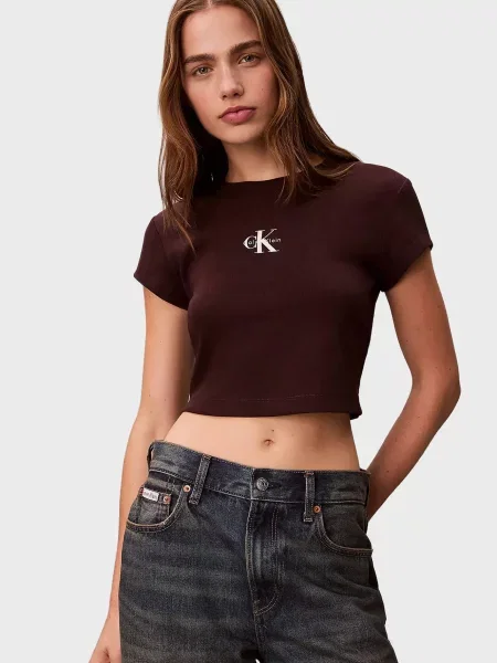 Топ Calvin Klein Jeans коричневий