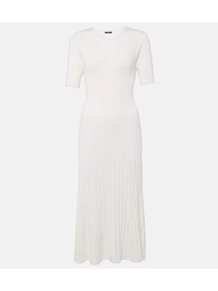 Rochie midi Joseph tricotate până la genunchi de costum alb