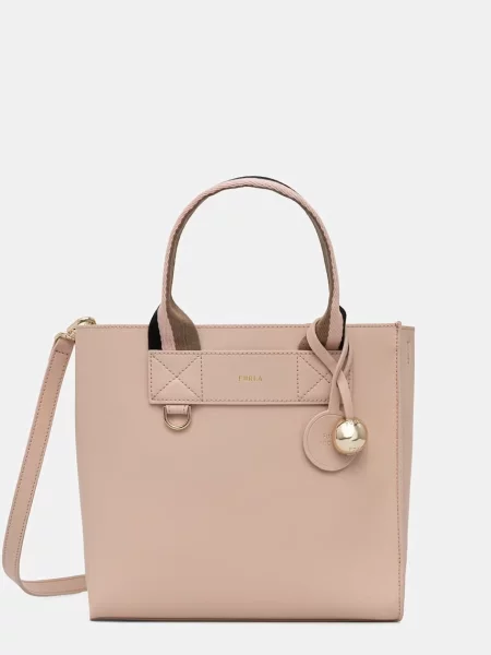Furla klasična usnjena torbica Divide It S Tote roza
