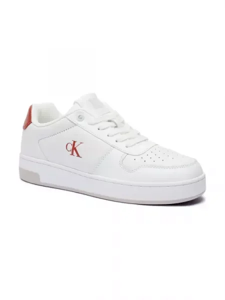 Calvin Klein Jeans De piele sneakers alb