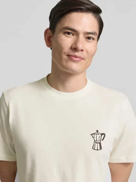 T-shirt z czystej bawełny o kroju regular fit model HASPEN' Selected Homme biała