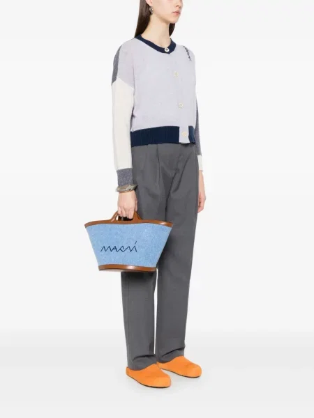 Geantă bucket Marni albastru