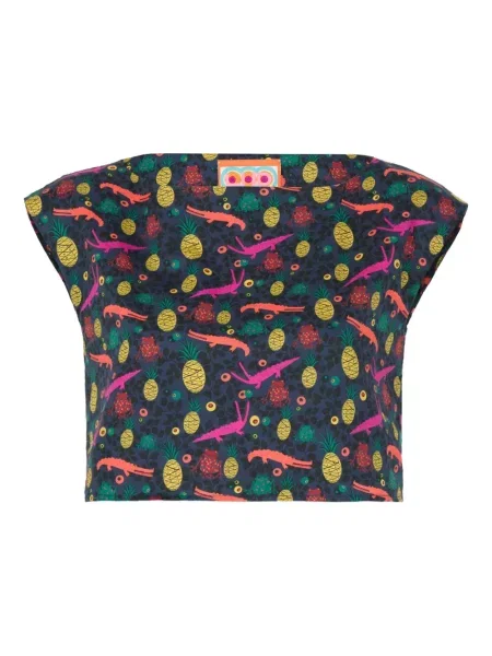 Top Lhd cu imagine albastru