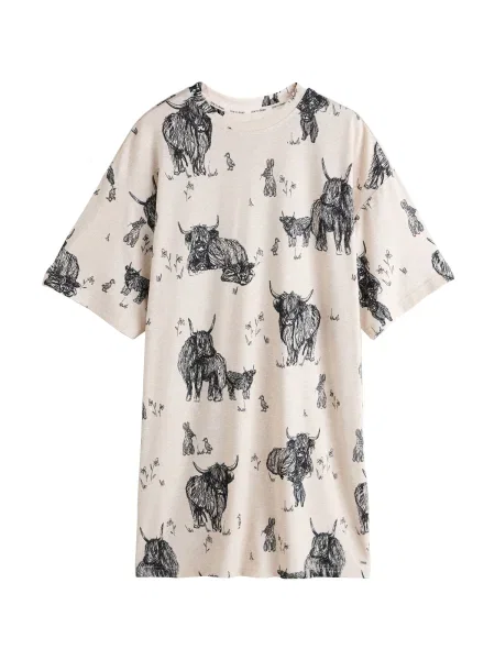 Next Spalna srajca progasto bež črna