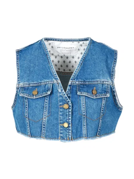 Kamizelka jeansowa Philosophy Di Lorenzo Serafini niebieska