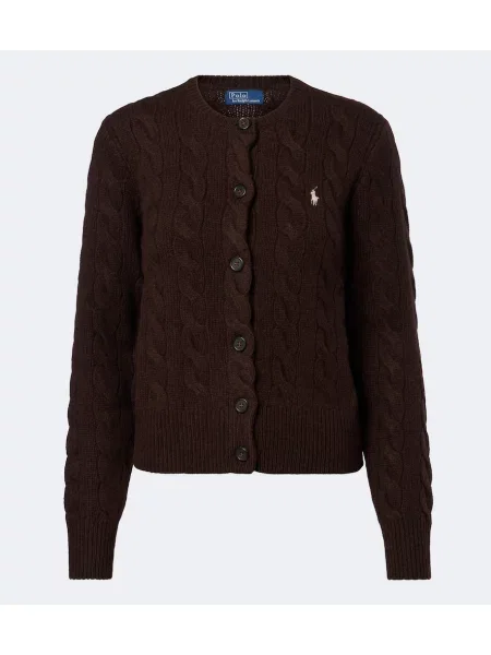 Cardigan Polo Ralph Lauren de lână maro