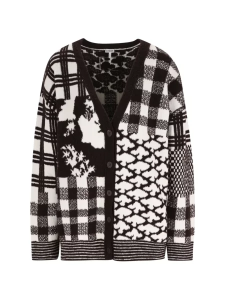 Cardigan Loewe tricotate maro