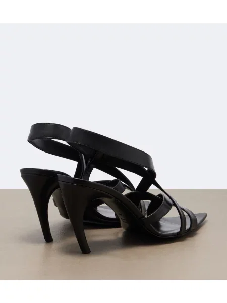Sandale Khaite din piele slingback negru