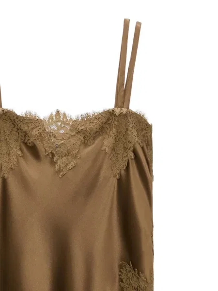 Top Dorothee Schumacher din dantelă maro
