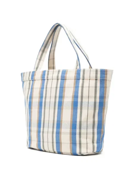 Kockás shopper táska A.p.c. kék