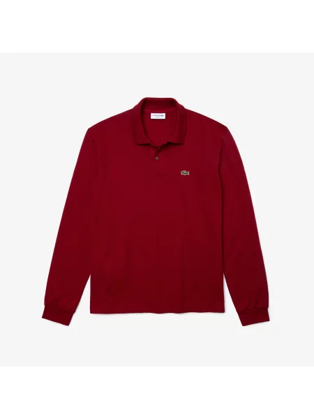 Поло Lacoste бордовое