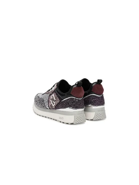 Liu Jo Sportcipők Maxi Wonder Glitter 01 ezüst