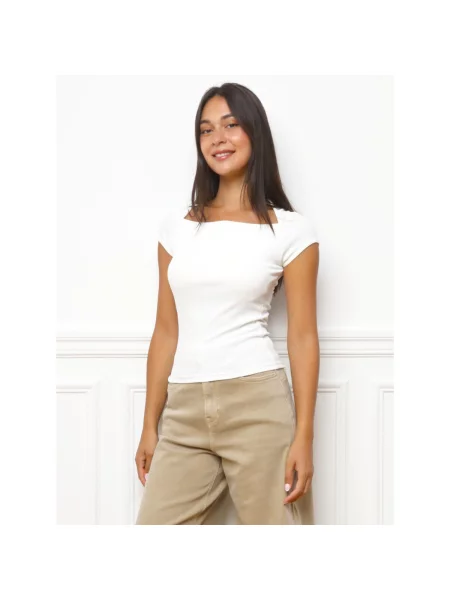 Top La Modeuse alb