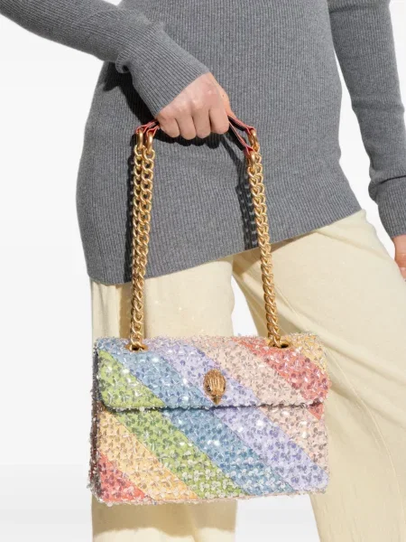Geantă Kurt Geiger London cu paiete albastru