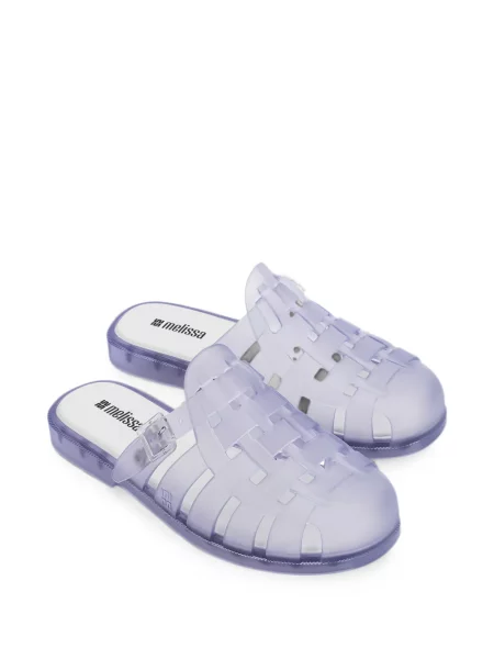 Papuci tip mules Melissa fără toc alb