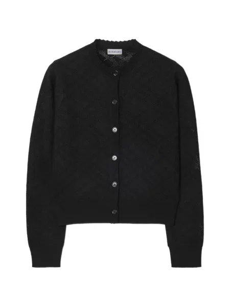 Cardigan Burberry în carouri negru