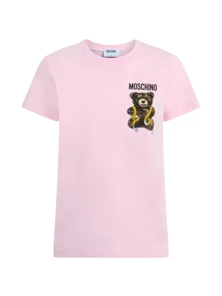 Ursuleț de pluș tricou Moschino din jerseu roz
