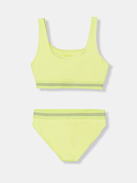 Tommy Hilfiger dvoudílné plavky dětské zelené