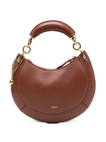 Top Chloé din piele maro