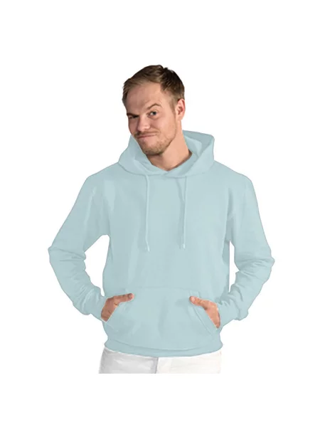 Gładka Bluza Sportowa Przez Głowę Kaptur niebieska