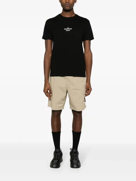 Marškinėliai Stone Island akmenys juoda