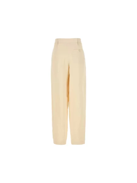 Lniane spodnie Stella Mccartney beżowe