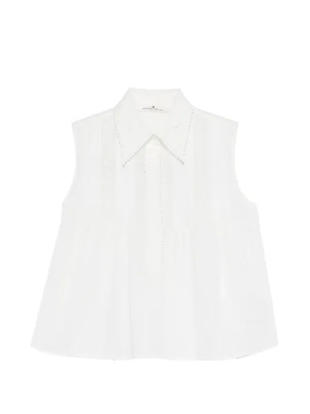 Top Ermanno Scervino cu broderie alb