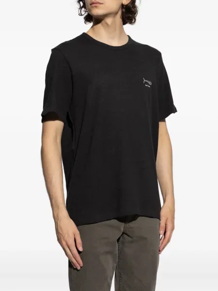 Tricou Rag & Bone cu broderie negru