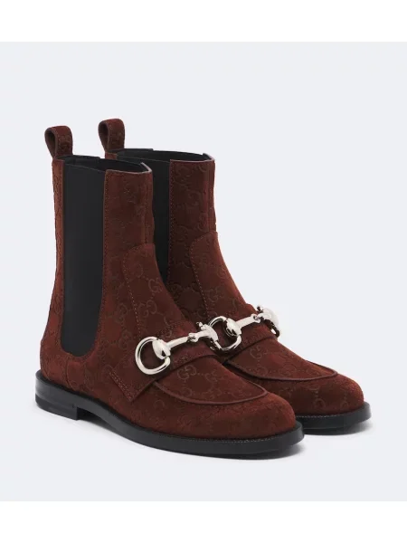 Semišové chelsea boots Gucci hnedá