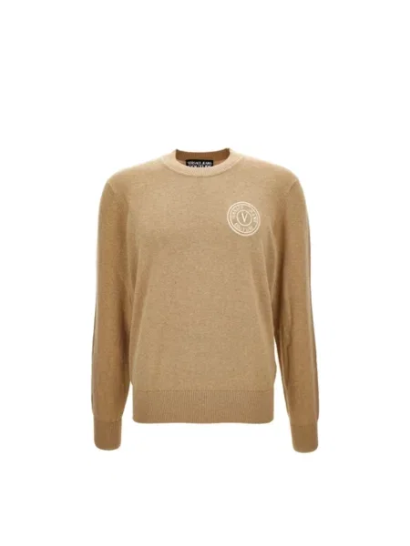 Sweter Versace Jeans Couture brązowy