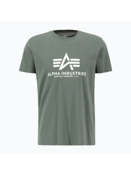 Alpha Industries férfi Basic szüreti póló. Méret: XL zöld