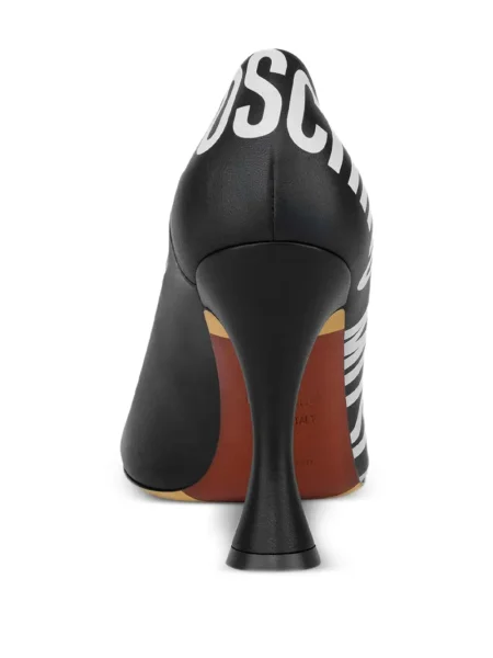 Pantofi cu toc Moschino cu imagine negru
