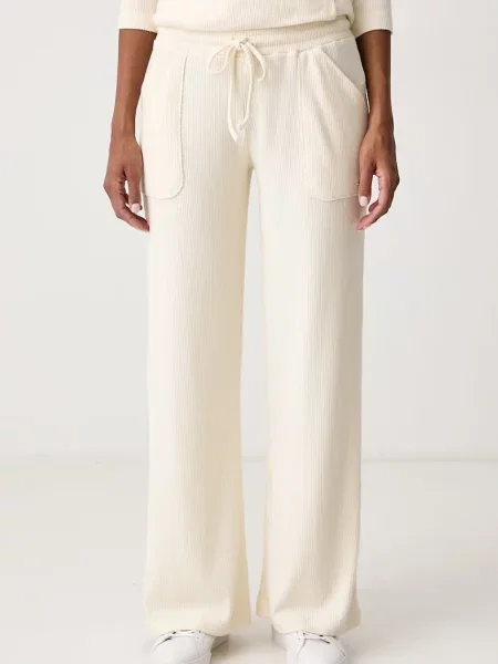 Emporio Armani Underwear pantaloni de loungewear pentru femei cu vâscoză bej