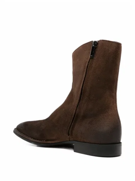 Botine Emporio Armani din piele de căprioară maro