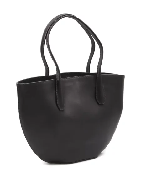 Geanta de piele The Row din piele negru