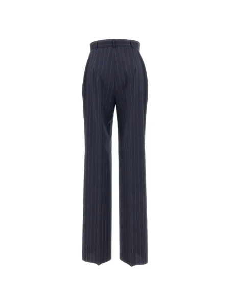 Pantaloni Max Mara cu dungi albastru