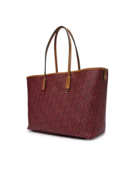 Tommy Hilfiger Táska Th Monoplay Tote Le Sötétvörös piros