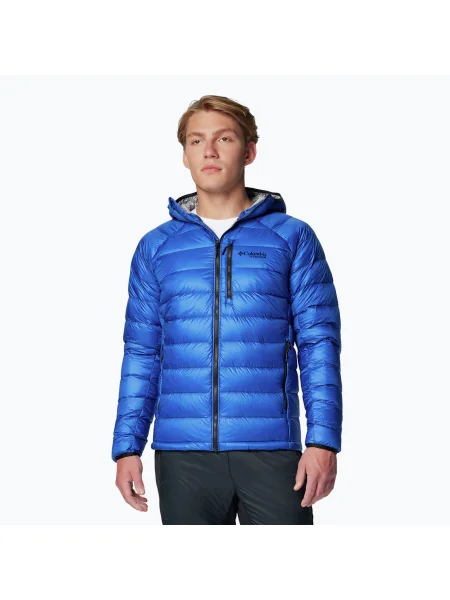 Férfi Columbia Arctic Crest Down kapucnis hegyi kabát. Méret: S kék