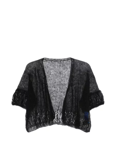 Cardigan Mes Demoiselles cu volane negru