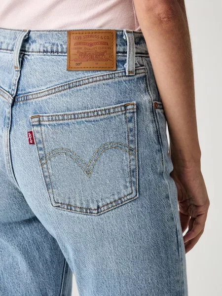 Levi's дънки straight дамски JEANS FOR синьо