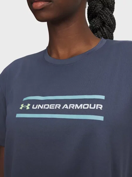 Обрезанный футболка Under Armour серая