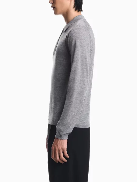 Шерстяной свитер Emporio Armani серый